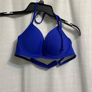 Blue Halter Bra